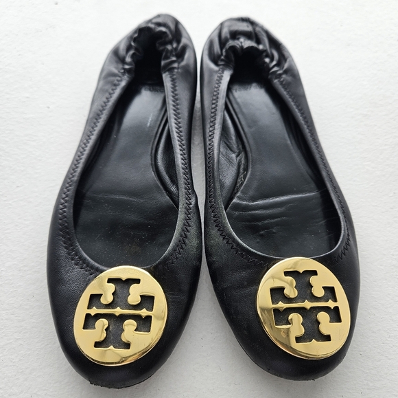 Tory Burch Shoes - TORY BIRCH Black Leather Ballet Flat Size 8!